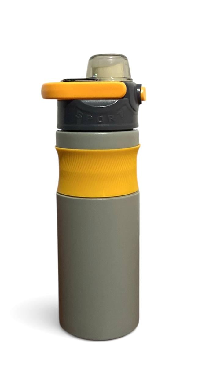 Термос Sport з мунд штуком і ручкою нержавіюча сталь 600 мл Сірий (31289554)