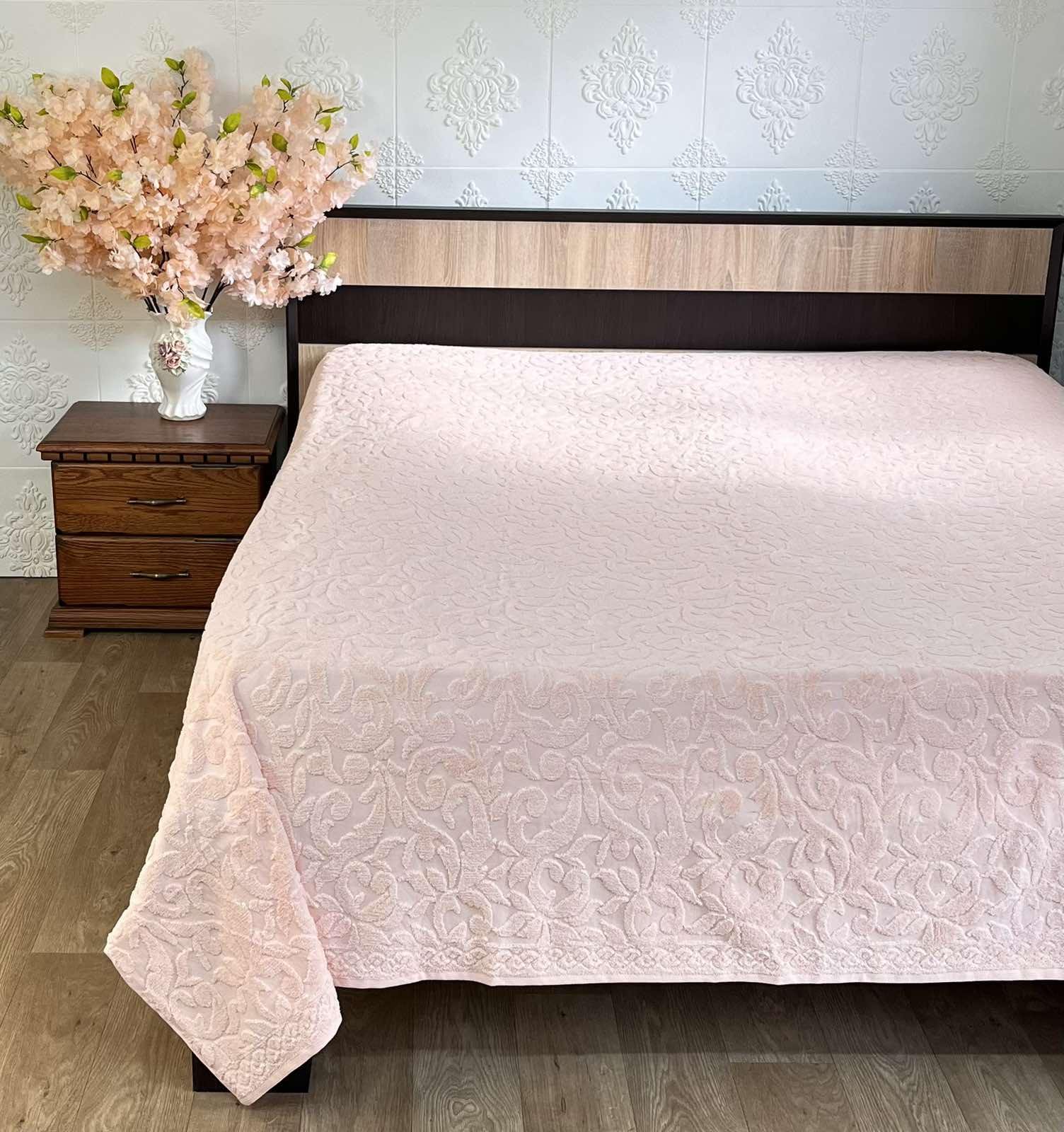 Простирадло махрове АЕ Jakard 220x240 см Peach (CN34587)