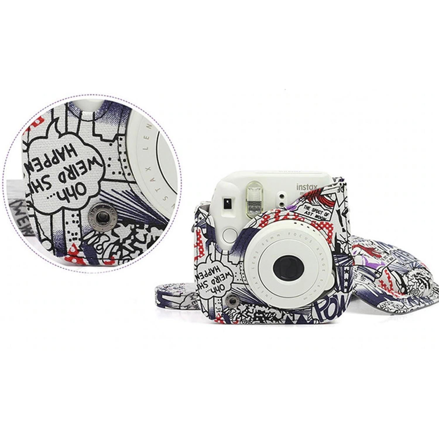 Чехол Fujifilm Instax Mini 9/11 Case 4Mobee White/Black/Red - фото 4