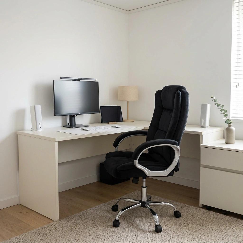 Кресло офисное эргономичное Barsky Soft Microfiber с качением Tilt Black (Soft-04) - фото 4
