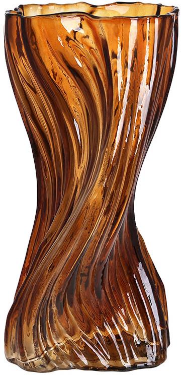 Ваза стеклянная Giorgia для цветов 15х15х26 см Коричневый