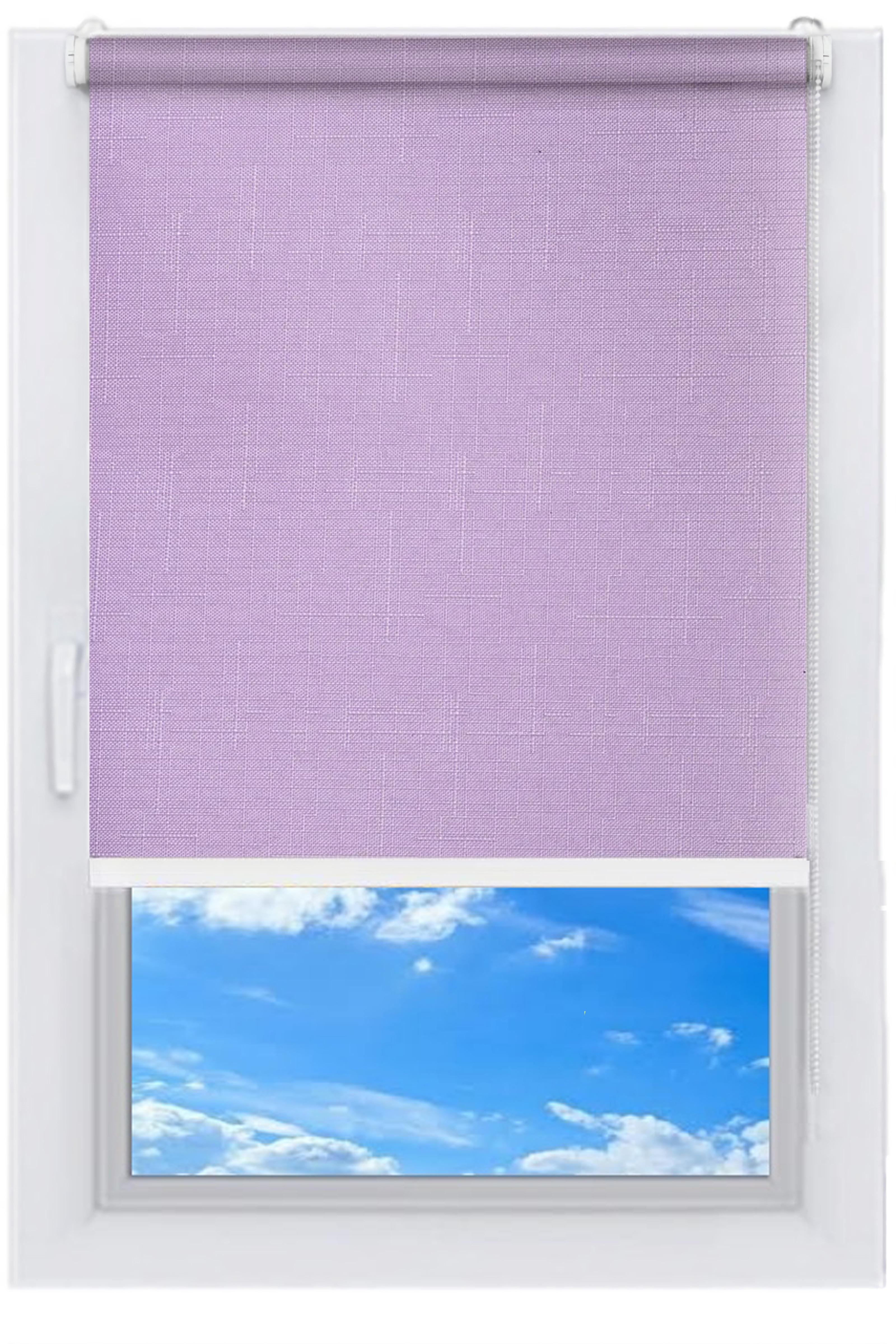 Ролета тканевая NewTex Лён 117,5х165 см Фиолетовый (7438) - фото 1 Ролета тканевая NewTex Лён 117,5х165 см Фиолетовый (7438) - фото 1