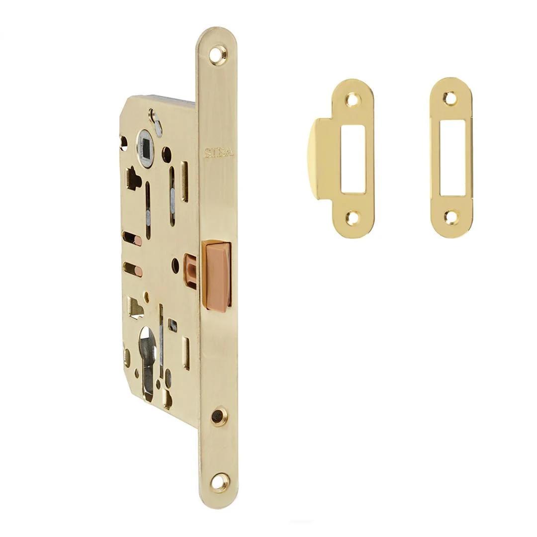 Механізм для міжкімнатних дверей Siba 8550 PZ B 50 мм з безшумною клямкою Латунь полірована (SB8550 PB)