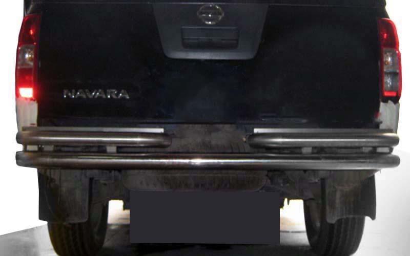 Задняя защита AK005-3 CAN для Nissan Navara 2006-2015 гг. нержавеющая сталь Хром