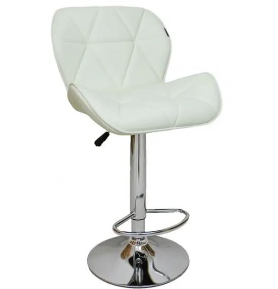 Барный стул со спинкой Bonro B-087 экокожа мягкий оборотный Белый