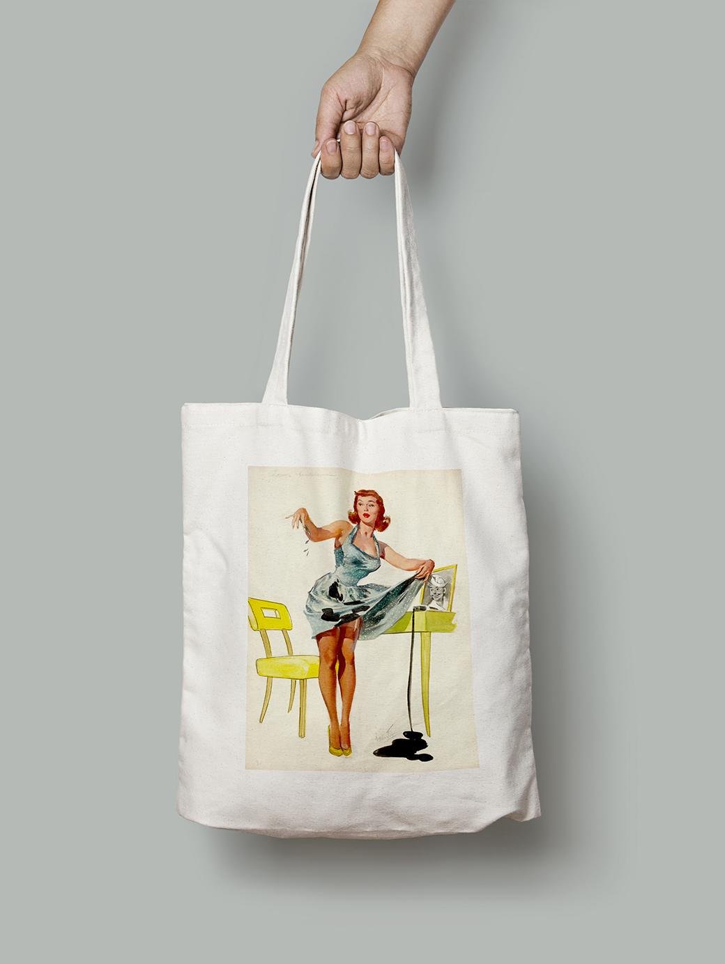 Эко-сумка Пролитые чернила исследование. Джойс Баллантайн шопер (pin_up010256_Bag)