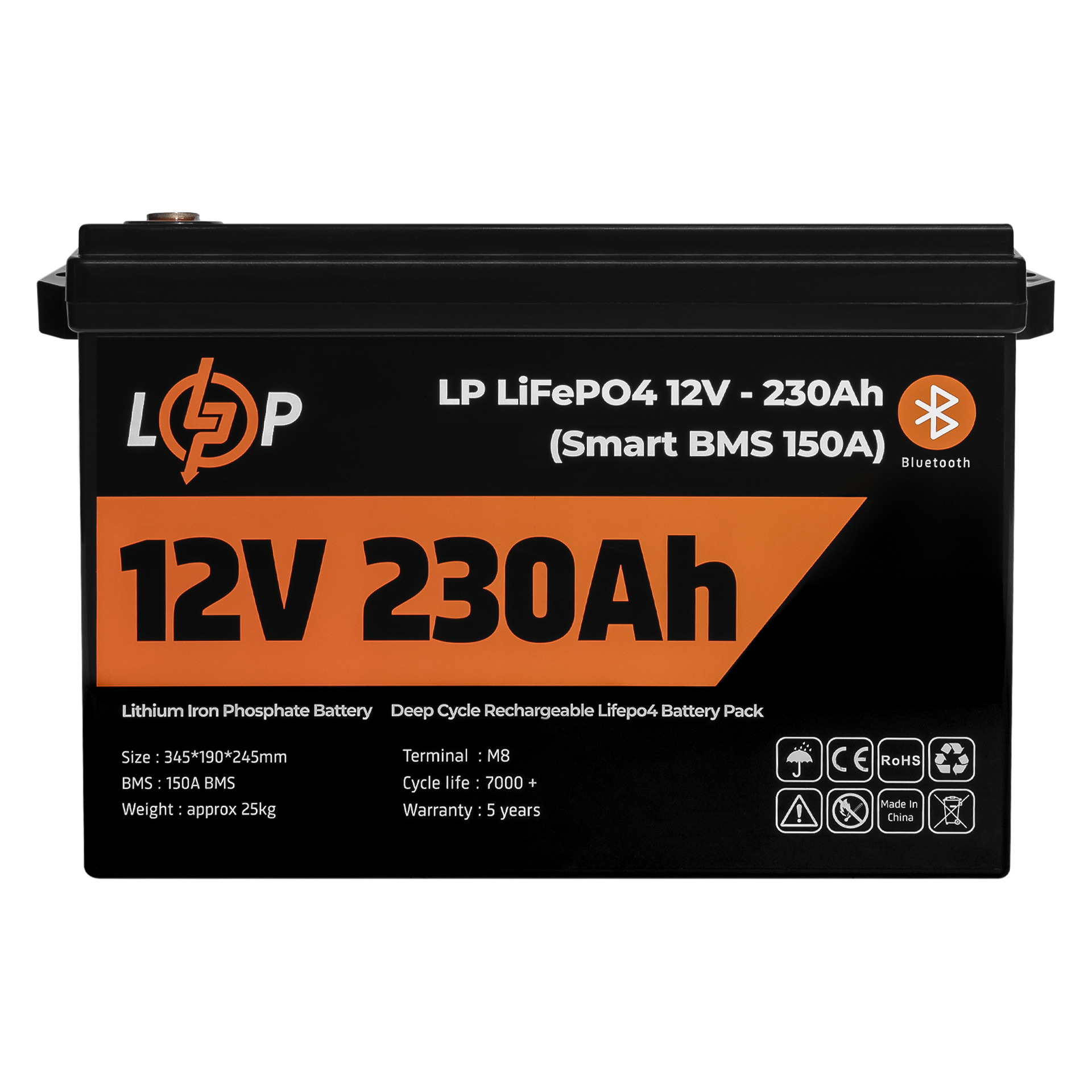 Аккумулятор для ИБП LogicPower LiFePO4 Smart BMS с BT пластик 150А 12V 230 Ah 2944Wh (20199) - фото 2