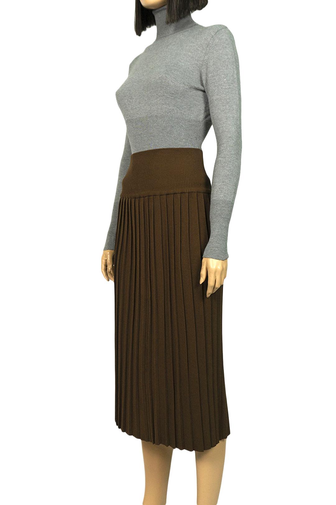 Юбка-карандаш плиссированная трикотажная Forza Viva MW-KS-1613-1 р. 44 Коричневый (17852323) - фото 7 Юбка-карандаш плиссированная трикотажная Forza Viva MW-KS-1613-1 р. 44 Коричневый (17852323) - фото 7