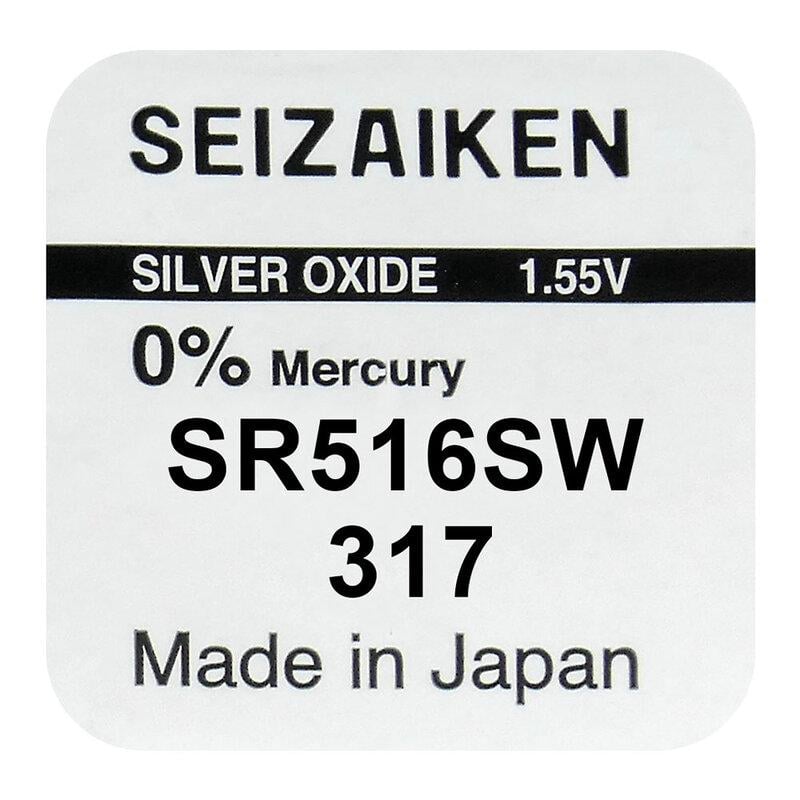 Батарейка для годинника срібно-цинкова Seiko Seizaiken 317 SR516SW/1,55V (23361182)