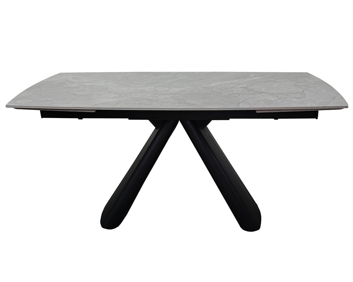 Стол обеденный раскладной Intarsio GreySON CERAMIC 160-240х90 см Серый матовый/Черный (GREYSON160) - фото 3 Стол обеденный раскладной Intarsio GreySON CERAMIC 160-240х90 см Серый матовый/Черный (GREYSON160) - фото 3