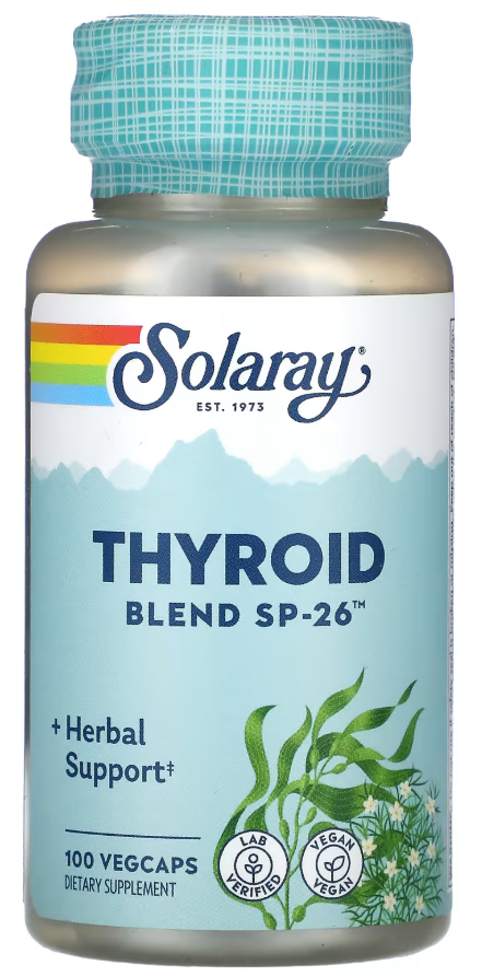 Комплекс для щитовидной железы Solaray Thyroid Blend SP-26 100 капсул