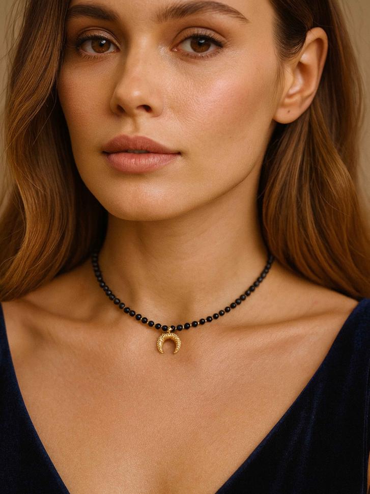 Кольє лунниця Чорний (5541) Кольє лунниця Чорний (5541)