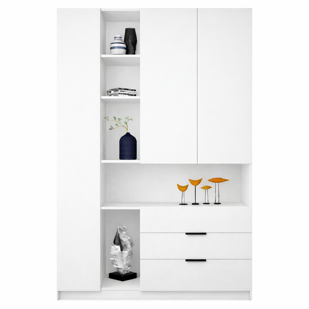 Шафа з полицями/дверцятами та шухлядами (RX3B3F1500WHWH)