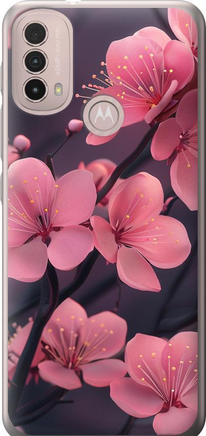 Чехол на Motorola E40 Пурпурная сакура (6075u-2660-42517)