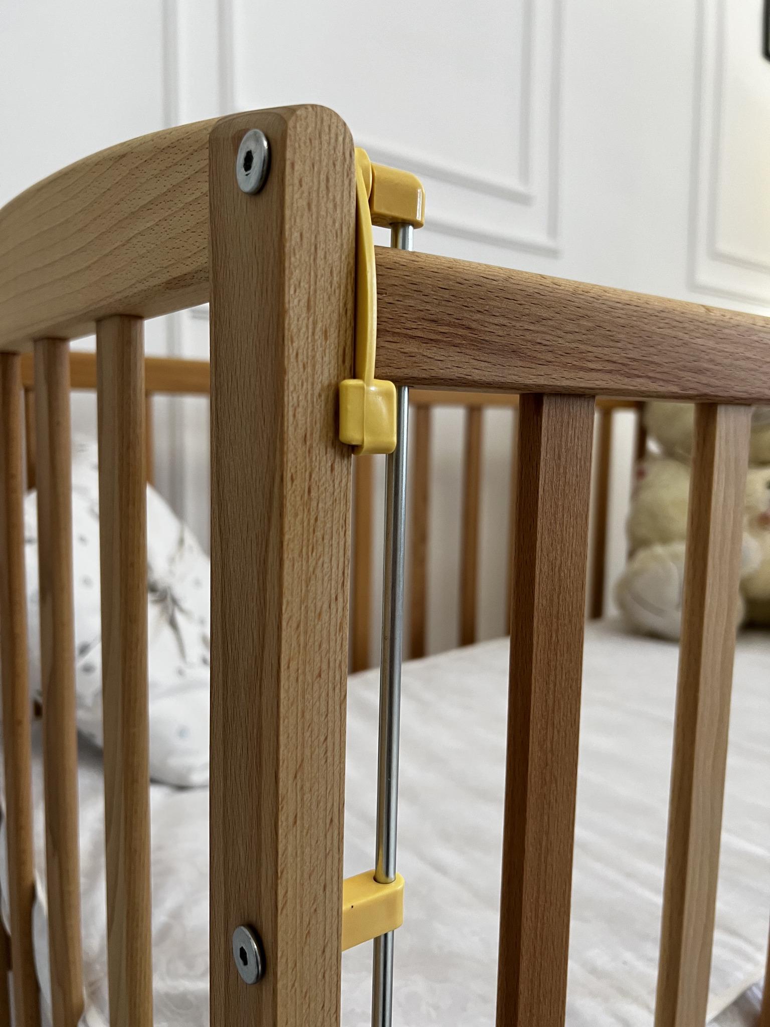 Детская кроватка Goydalka Ameli опускная боковина Натуральный - фото 6