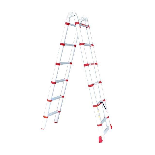 Лестница из алюминия универсальная раскладная телескопическая Intertool 12 ступеней 3,85 м (LT-3039)