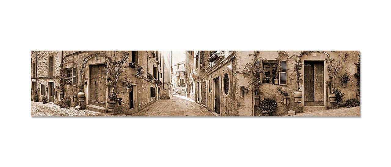 Наклейка виниловая на кухню Zatarga Улочка 600х3000 мм Кофе с молоком (1224277942)