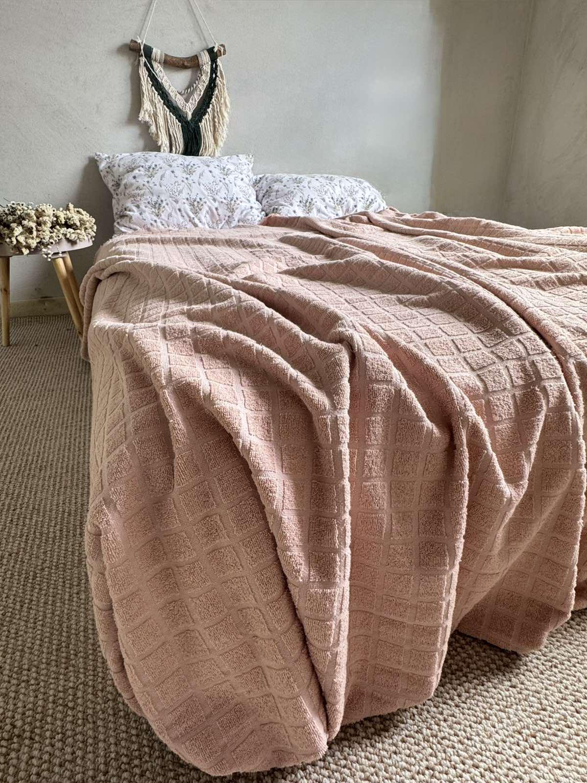 Простыня-покрывала летняя махровая PALERMO 120х200 см Пудровая (18094164) - фото 3 Простыня-покрывала летняя махровая PALERMO 120х200 см Пудровая (18094164) - фото 3