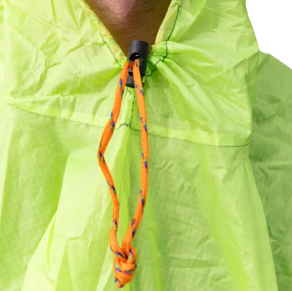 Дощовик-пончо захисний з капюшоном One size Яскраво-зелений (LU-029M) - фото 8