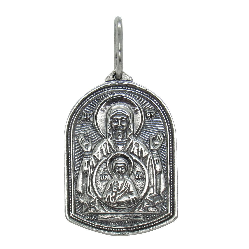 Срібна ладанка Ікона Божої Матері Знамення 2 (1138138697)