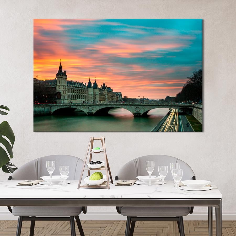 Картина город Замок Консьержери 51x34 см (A581-1)