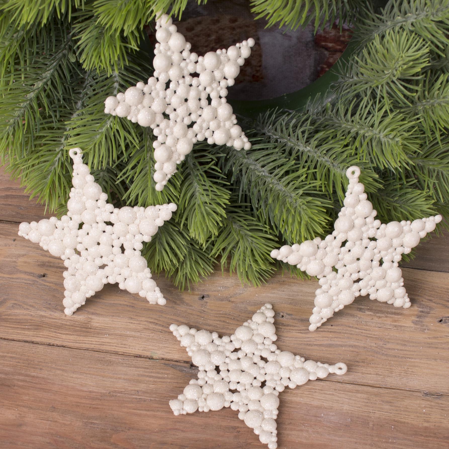 Звезды новогодние подвесные 4 шт. (1256-1)