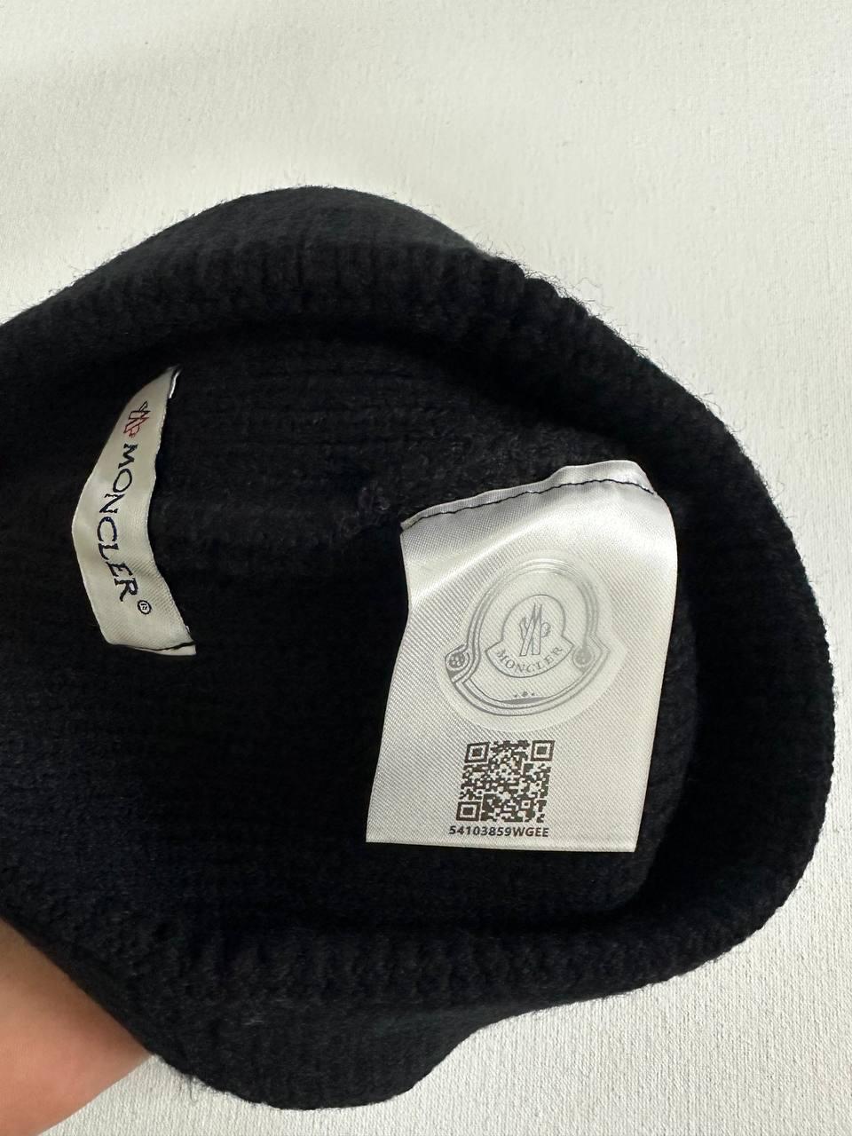 Шапка Moncler Черный (HAT-MON-004-BLK) - фото 3 Шапка Moncler Черный (HAT-MON-004-BLK) - фото 3