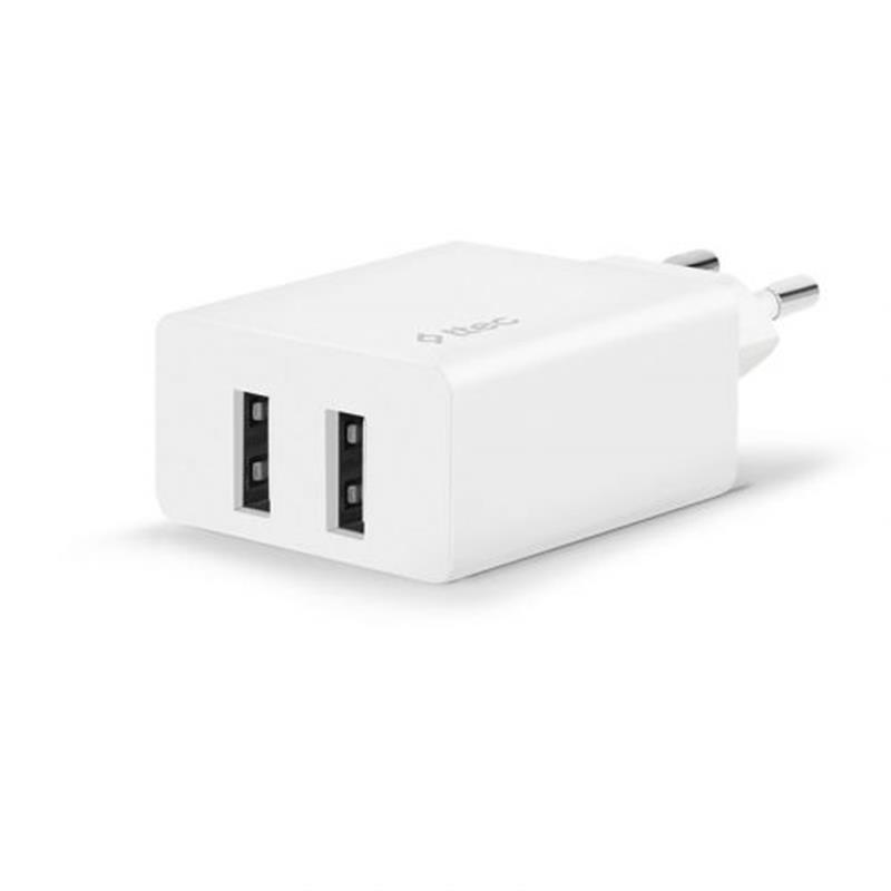 Зарядний пристрій USB-A Ttec SmartCharger Duo 2 порти 12 Вт White (29517908)
