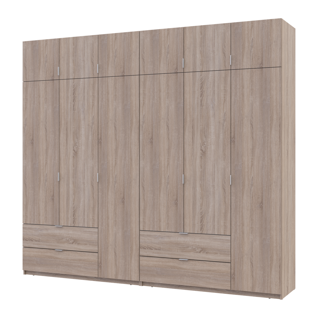 Шафа розпашна для одягу Doros Лукас 3+3 ДСП 270х50х240 см Дуб сонома (42005115)