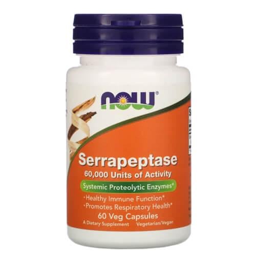 Серапептаза NOW Serrapeptase 60 Veg Capsules (NOW-02973)