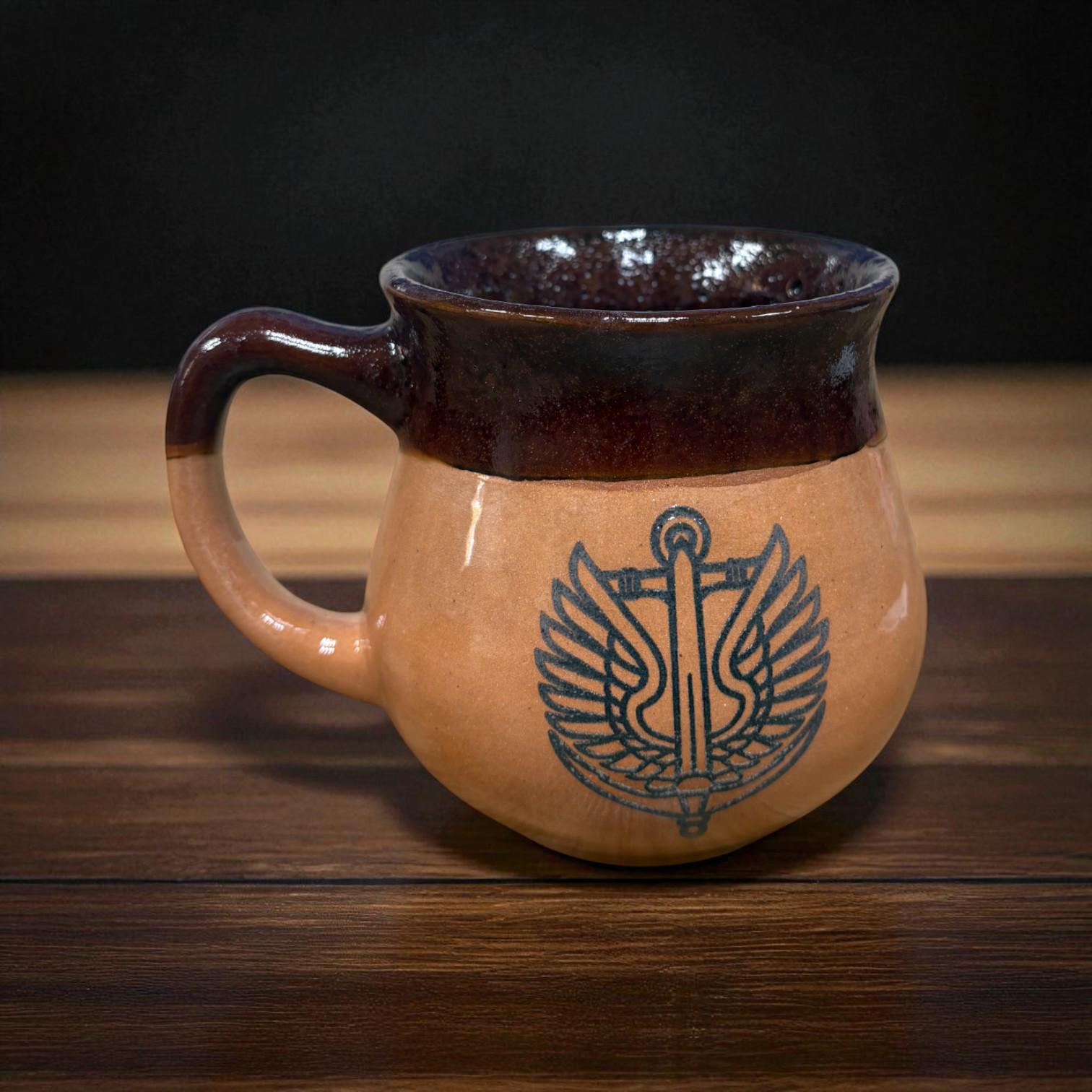 Чашка Морская пехота ручная работа 450 мл Красный (28926824) - фото 5