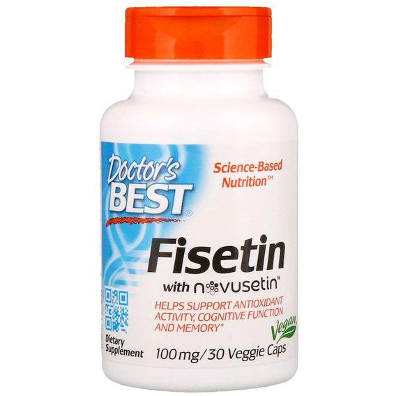 Комплекс для профилактики работы головного мозга Doctor's Best Fisetin with Novusetin 100 мг 30 Veg Caps (DRB00227)