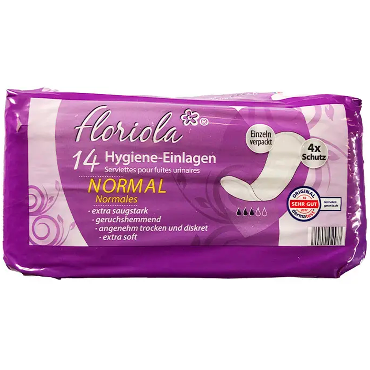 Прокладки жіночі гігієнічні Floriola Normal 3 краплі 14 шт.