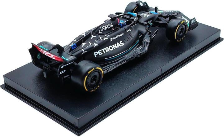 Коллекционная модель Bburago Mercedes W14-63 из металла в прозрачном боксе масштаб 1:43 Черный - фото 3