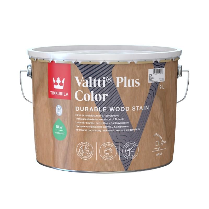 Лазурь для дерева декоративная защитная TIKKURILA Valtti Color база ЕС масляная атмосферостойкая для наружных работ 9 л Полупрозрачный (1819443677)