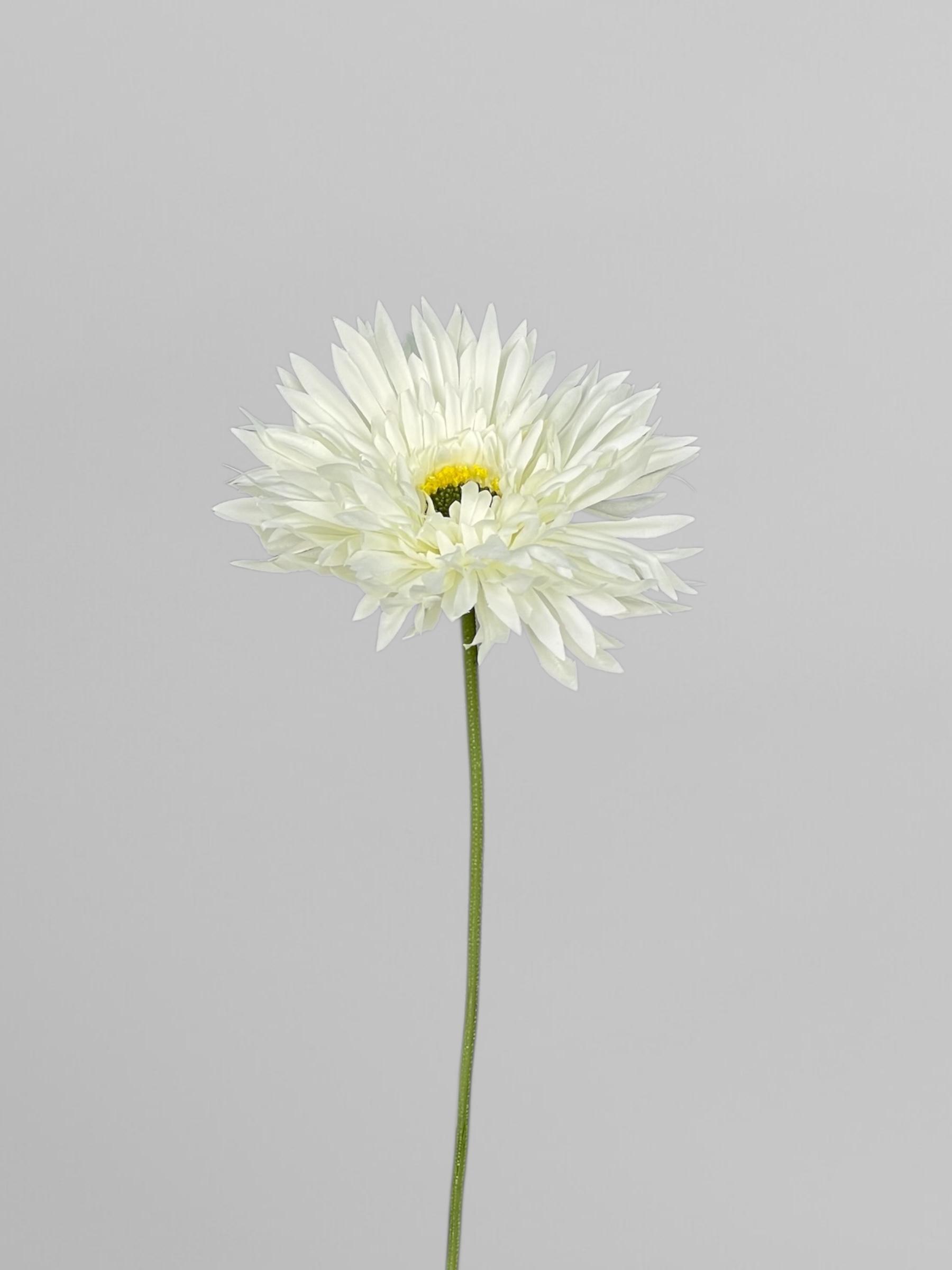 Искусственная гербера из сатина для декора 45 см Белый (К13182)