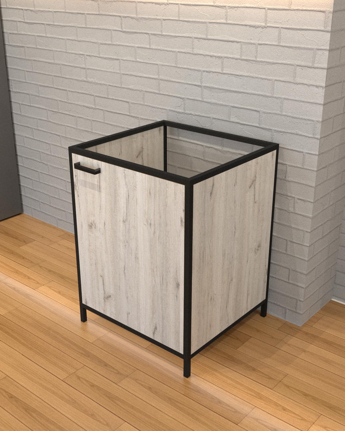 Тумба под мойку EcoLoft Фларо DSP-1330-2 в стиле лофт Дуб Кортона (31929642)