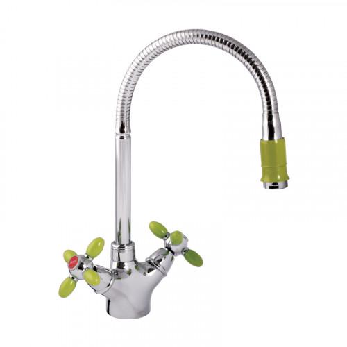 Смеситель для кухни Zerix Z5860-11 Салатовый (ZX0351)