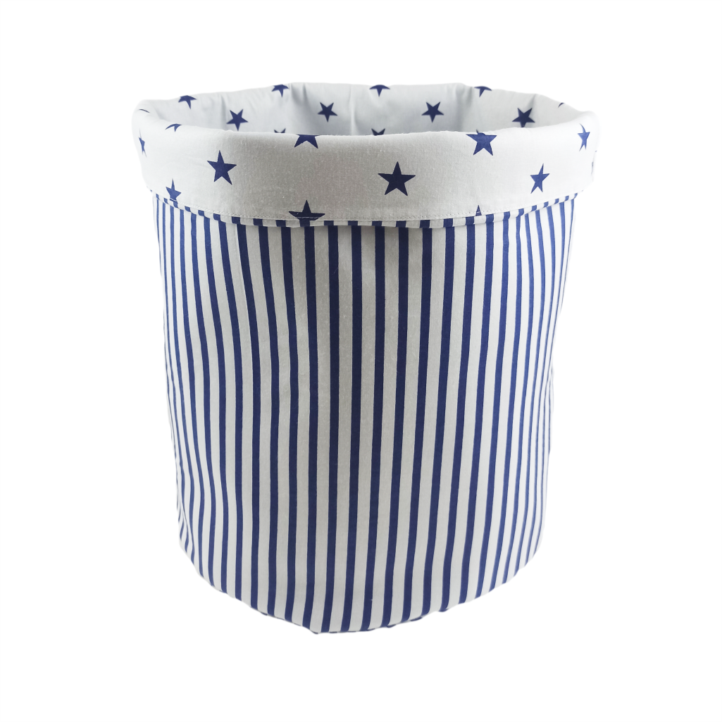 Корзин для игрушек с отворотом полоски 35х45 см хлопок (SH-3519-RFRBACO-UA-03(3) Корзин для игрушек с отворотом полоски 35х45 см хлопок (SH-3519-RFRBACO-UA-03(3)