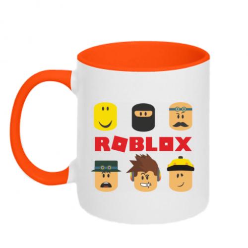 Чашка двоколірна Roblox icons 320 мл Помаранчевий із білим (14248252-36-186380)