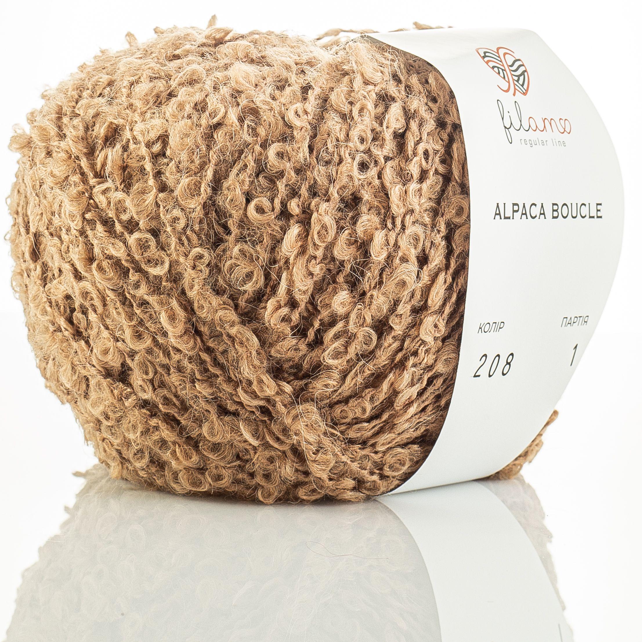 Пряжа букле Filamo Alpaca Boucle 208 кемел (3945)