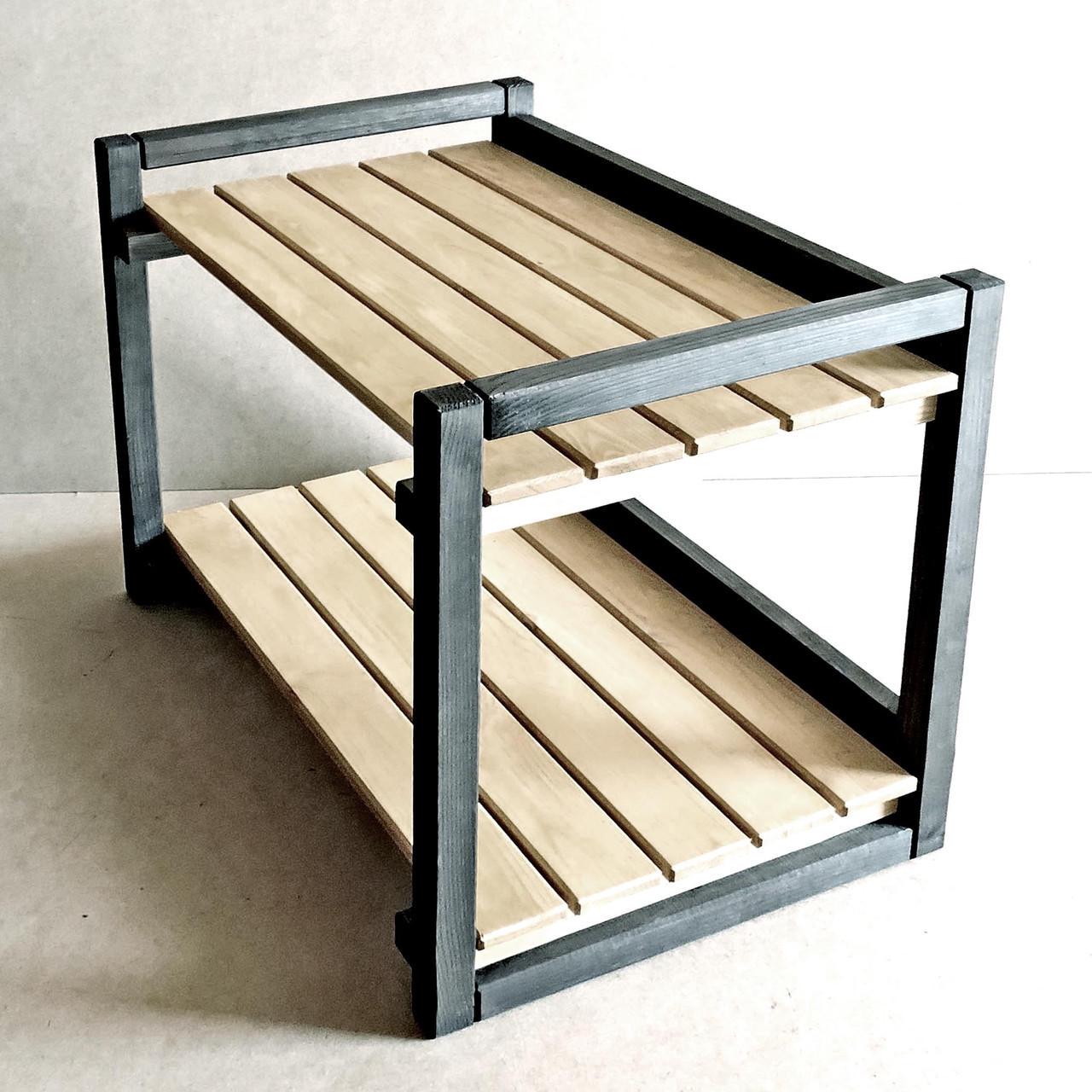 Стеллаж кухонный из дерева Фанбим 2 Венге/Бланже (СТА-21131201) - фото 1