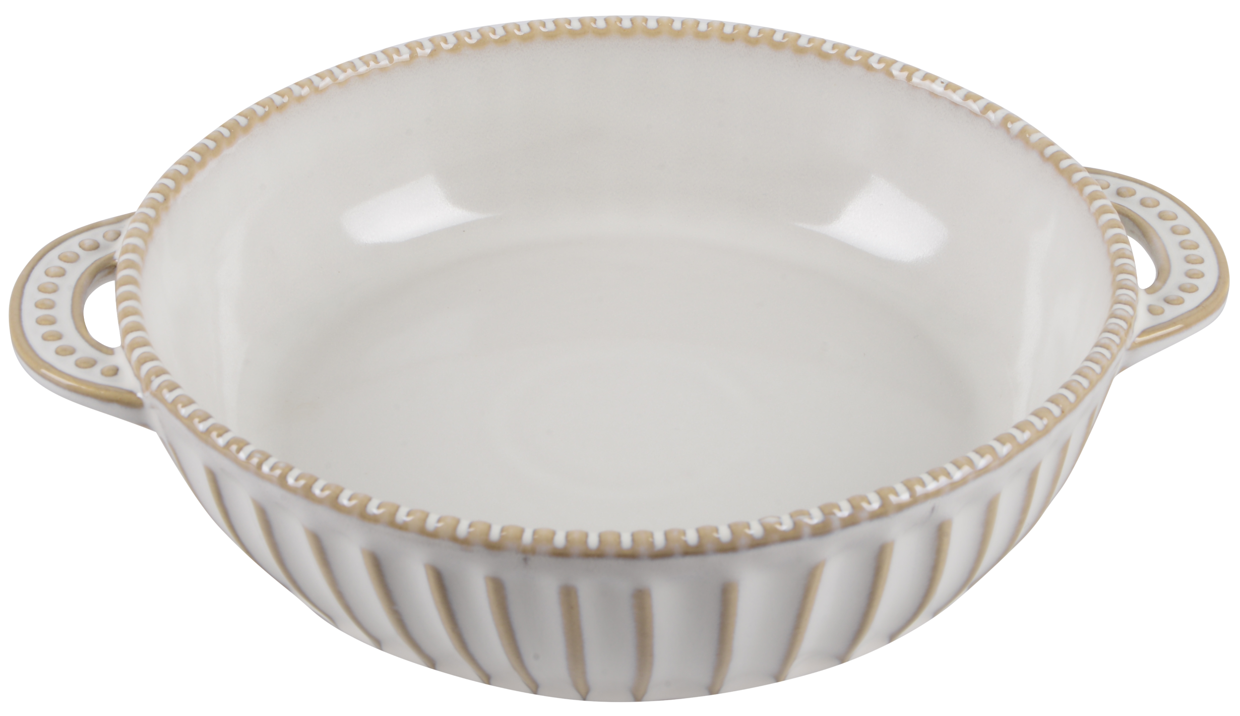 Форма для випікання Limited Edition Allegra Biege кругла керамічна 31x25x6 см (GJH012-31-2-129)