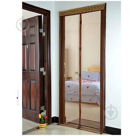 Антимоскитная сетка штора на дверь на магнитах Magic mesh 210х90 см Коричневая (hub_esty88668) Антимоскитная сетка штора на дверь на магнитах Magic mesh 210х90 см Коричневая (hub_esty88668)