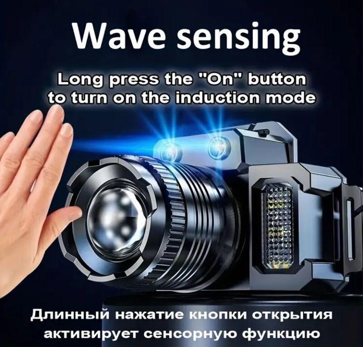 Налобный фонарик на аккумуляторе с датчиком движения - фото 7 Налобный фонарик на аккумуляторе с датчиком движения - фото 7