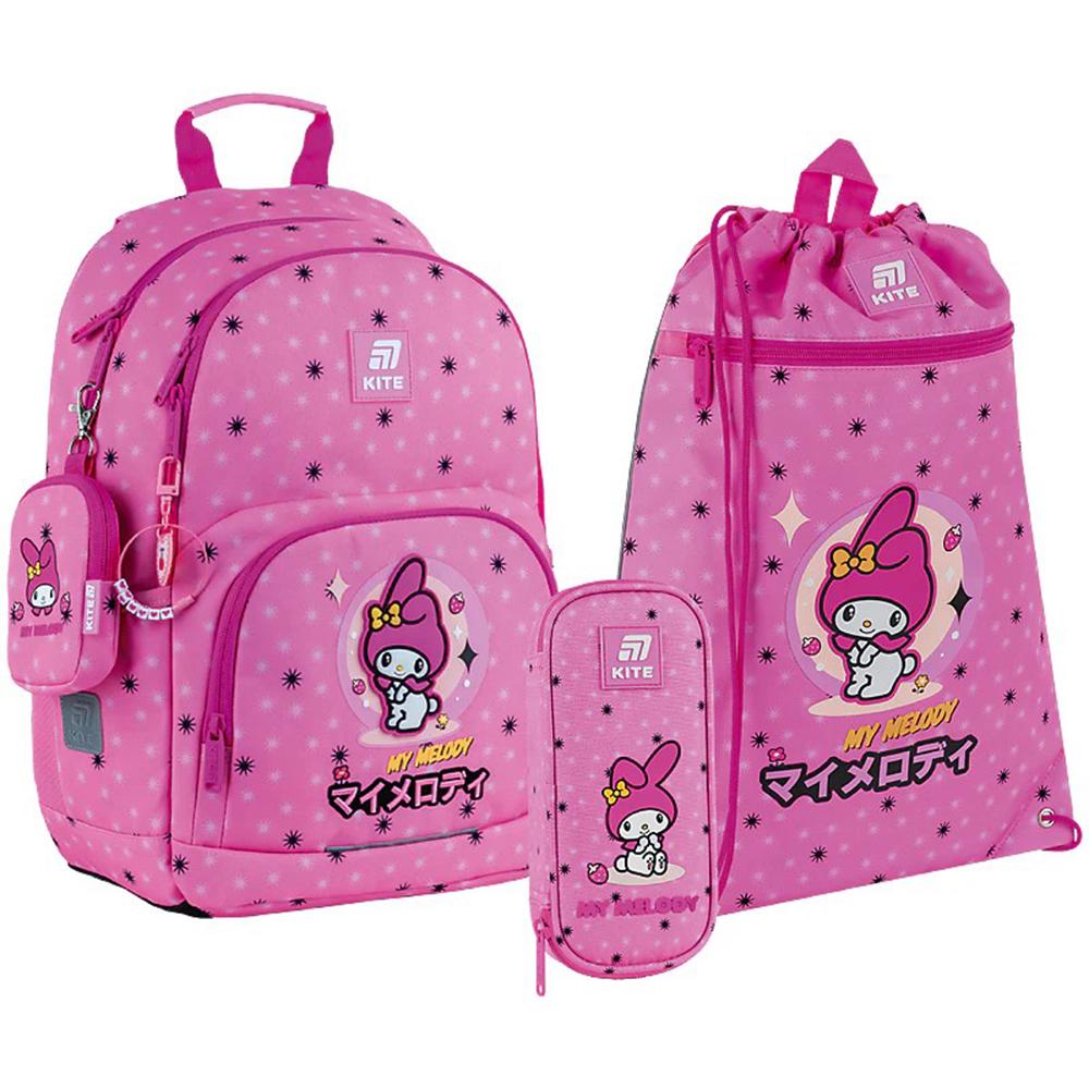 Школьный набор KITE Education My Melody рюкзак/пенал/сумка для обуви (SET_HK25-585M-2)