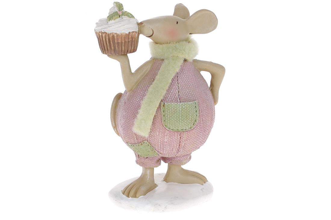 Декоративная статуэтка BonaDi Мышонок с капкейком (831-380)