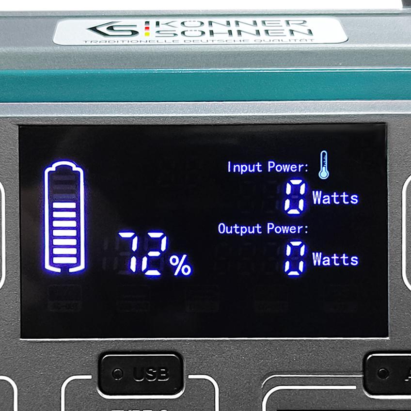 Станція зарядна Konner&SohnenKS 300PS Li-Ion 296 Вт/год 20 Ач 14,8 В 80000 мАг 3,7 В 300/600 Вт (000175635) - фото 7