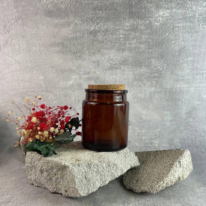 Банка с пробковой крышкой Коричневый (1517) Банка с пробковой крышкой Коричневый (1517)