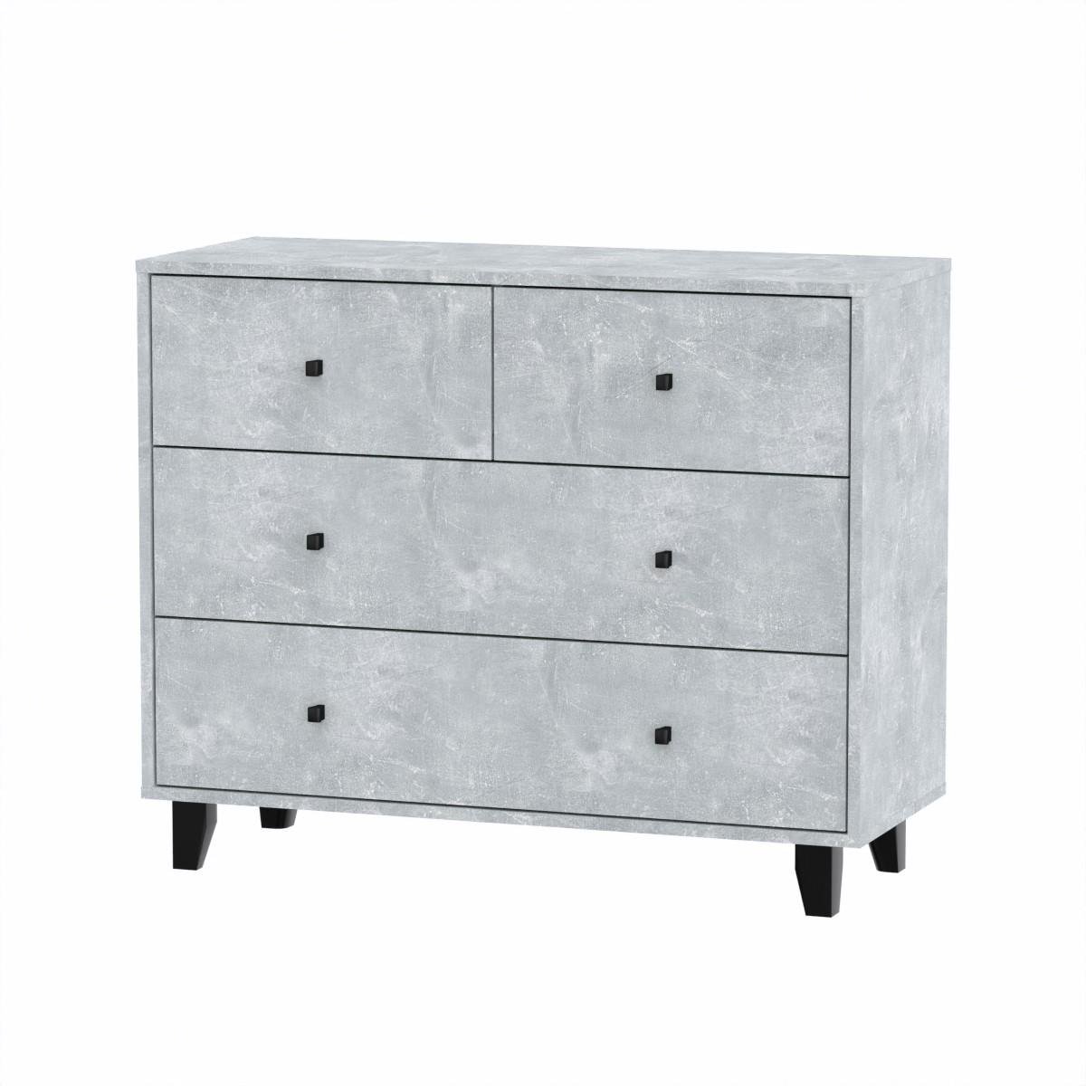 Комод з ящиками Компаніт Комод 22 100х40х82 см Бетон (16959)